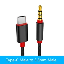Usb type-C аудио кабель тип-c штекер 3,5 мм Мужской автомобильный AUX аудио кабель адаптер для huawei mate 10 P20 Letv 2 Pro Xiaomi 6 Note
