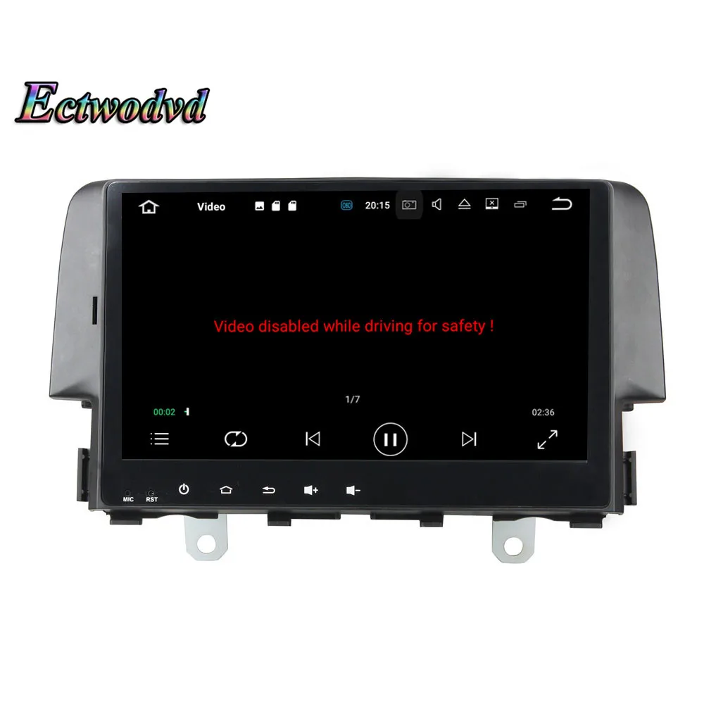 Perfect Ectwodvd Octa Core 4G RAM 64G ROM Android 9.0 Car Multimedia DVD Player GPS HeadUnit for Honda Civic 2016 2017 2018- 18