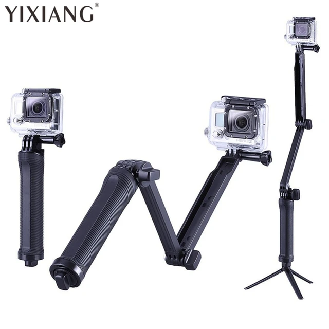 Special Offers YIXIANG Universal Waterproof 3 Way Monopod Grip Extension Arm Tripod Mount For Gopro hero 4 2 3 3+ SJ4000 Xiaoyi Camera 