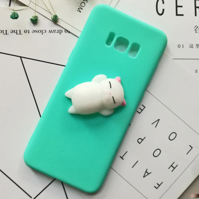 3d Squishy Cat Silicon TPU Soft Cases For Samsung Galaxy S8 S9 plus S7 S6 J3 J5 J7 2017 j510 J710 j310 A6 Candy Back phone Cover (36)