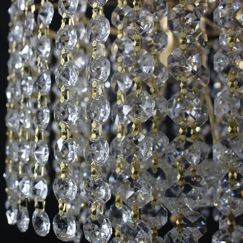 Современный золотой Королевский Хрустальный блеск потолочные светильники E27 винтажный арт-деко светодиодный потолочный светильник для гостиной спальни отеля