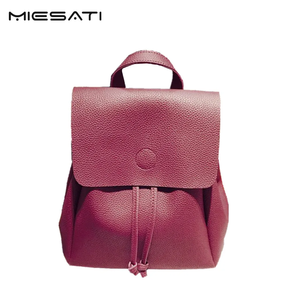 

MIESATI Backpacks For Teenage Girls Women Leather Backpack 2017 Back To School Backpack Fashion Sac A Dos Back Pack Female Bag