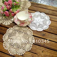 Хлопковое ручное вязание крючком Doily/подстаканник, подстаканник, подстаканник 20 см X 20 см 20 шт/лот CD010-2