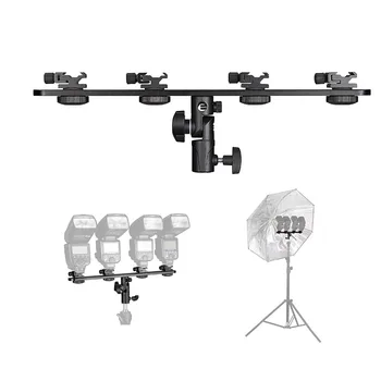 

Camera flash base Four light photography flash bracket Reflective umbrella flash microphone fixed bracket for Canon Nikon Sony