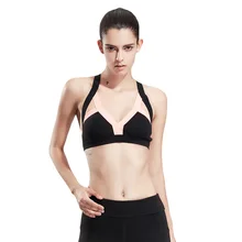 Girls’ Sports Bra Women Fitness Top Patchwork Fabric Hollow Out Push Up Breathable sosten deportivo Running Underwear