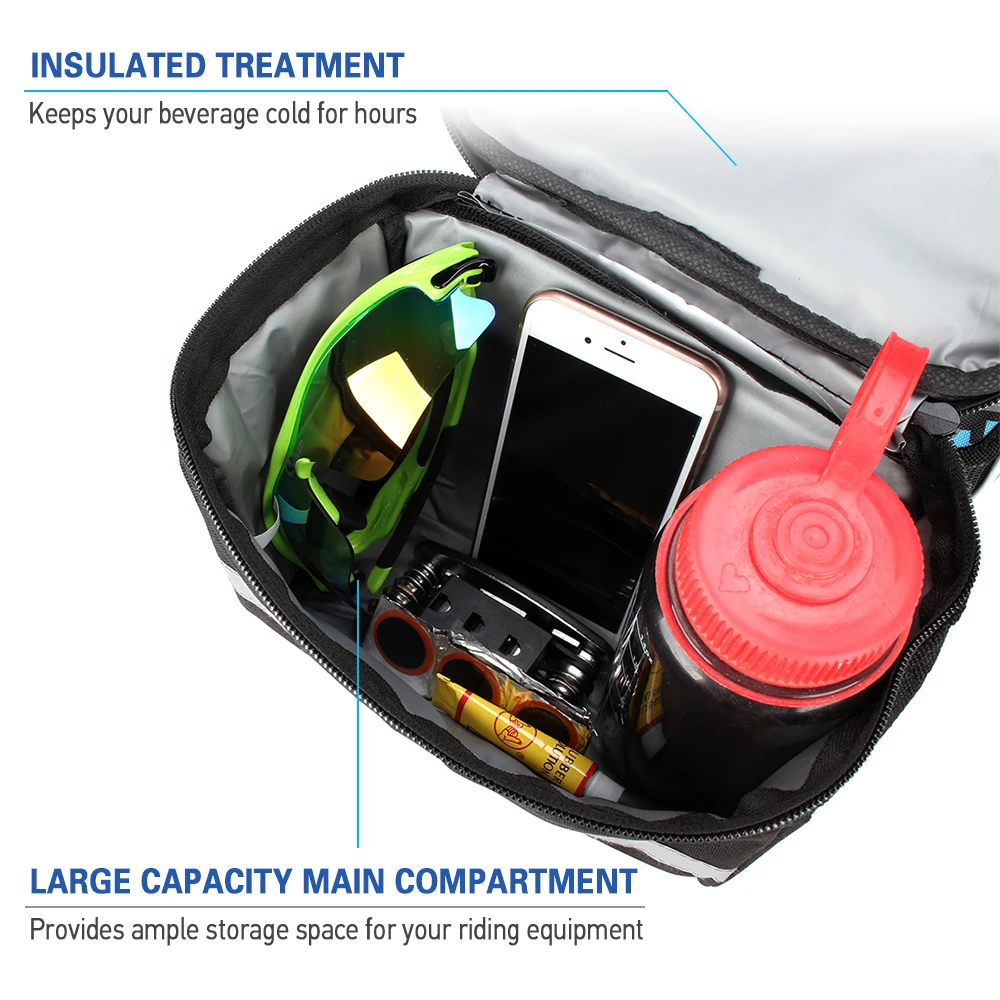 Sale Bike Bag For Bicycle Handlebar Bag Insulated Cycling Frame Bags For Bicycle MTB Road Bike Cooler Bag with Reflective Strip 4 Sale Bike Bag For Bicycle Handlebar Bag Insulated Cycling Frame Bags For Bicycle MTB Road Bike Cooler Bag with Reflective Strip 4
