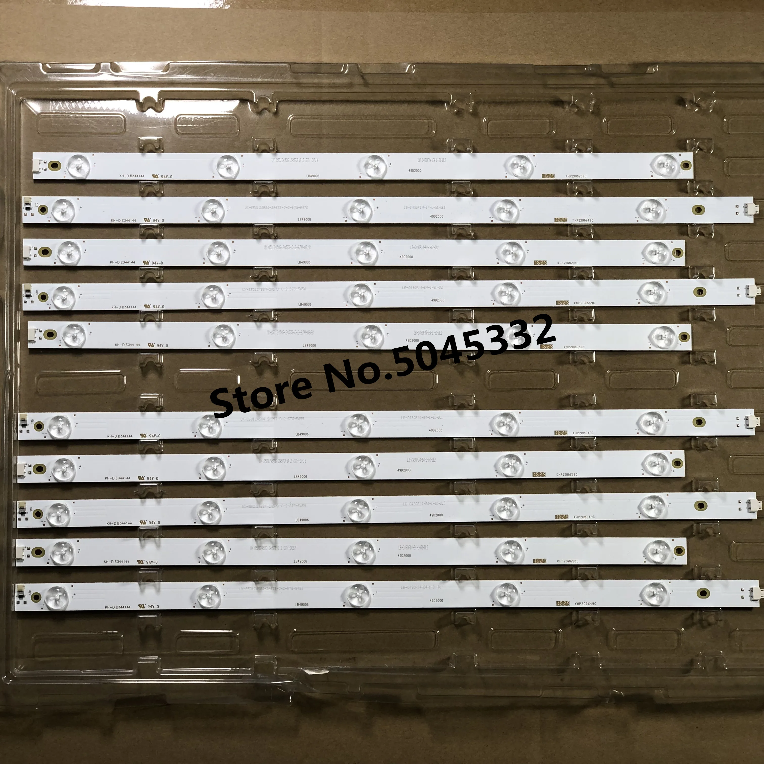 

1set=10Pieces LED Backlight chang hong UD49D6000i = 49D2000 bar light SVJ490A19 LB-M490U14-E1-L-SE2 LB-M490U14-E1-L-SE1