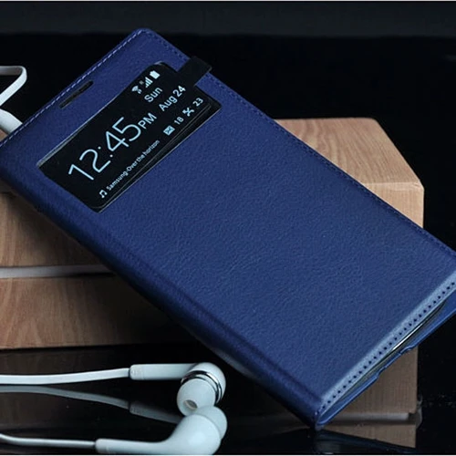 

New Dormancy Sleep Wake Up Smart View Flip Cover Mobile Cell Phone Bag Leather Case For Samsung Galaxy S4 I9500 I9505 GT-I9500