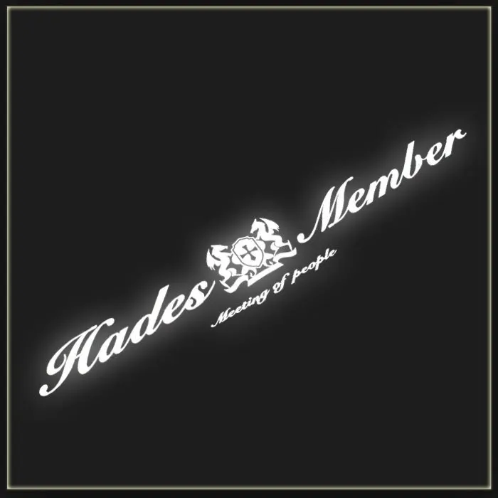 

50/75/90cm Dragon Hades Member White VIP Car Styling Reflective Vinyl Sticker Refitting Exterior Decals Front / Rear Windshield