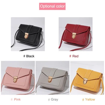 

Women Crossbody Buckle Bags Female Small Solid Color Messenger Shoulder Bag OH66