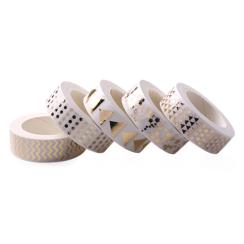 Лента из фольги AAGU треугольная в горошек 5 шт./лот|tape office|design washi tapewashi tape |