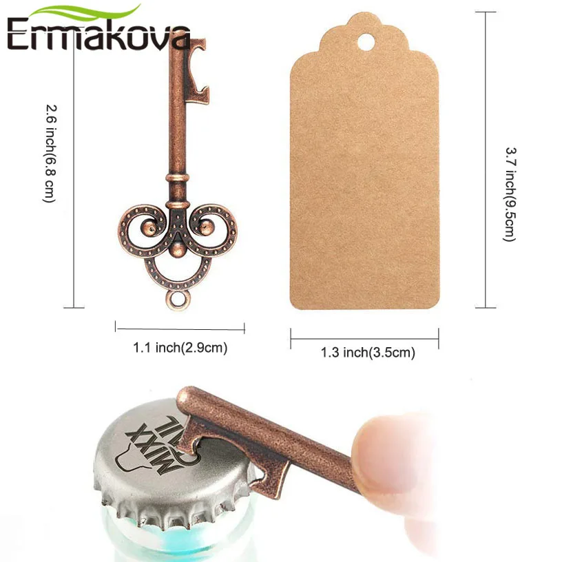 ERMAKOVA 5 шт. металлический каркасный ключ открывалка для бутылок бутылка в форме