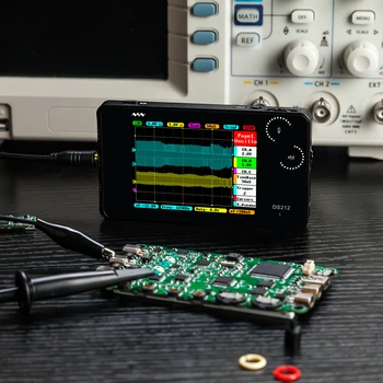 

Digital Oscilloscope Portable 2 Channel DSO Mini USB Oscilloscopes 2.8in Full Color TFT Display 8MB Memory Storage 10MSa/s