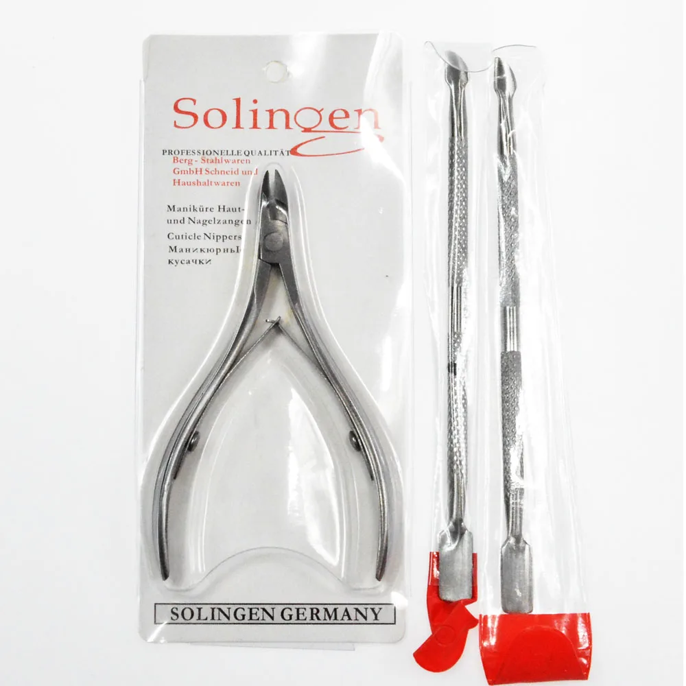 

3pcs/sets Stainless Steel Silver Nail Cuticle Pusher Spoon Nail Scissor Dead Skin Remover Cutter Nipper Clipper Cut Set LANJ221