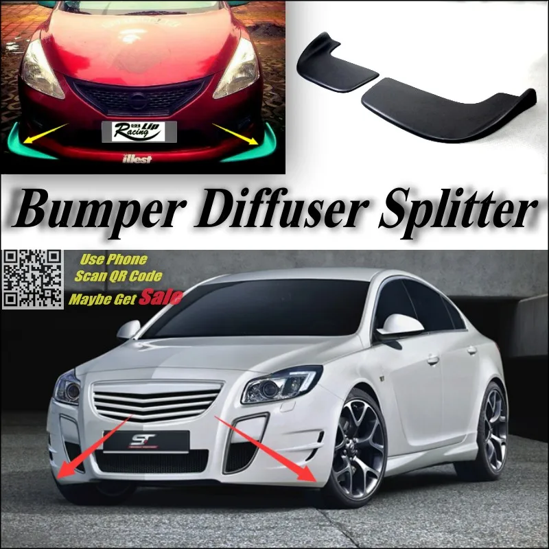 Car Splitter Diffuser Bumper Canard Lip For Vauxhall For Holden Insignia Tuning Body Kit  Front Deflector Car Flap Fin Chin