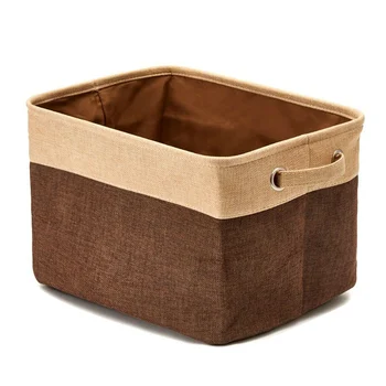 

Jetdio Cotton & Jute Portable Foldable Organizer Boxes, Big Canvas Storage Basket Bag for Baby & Kids Toys, Clothes, Cars