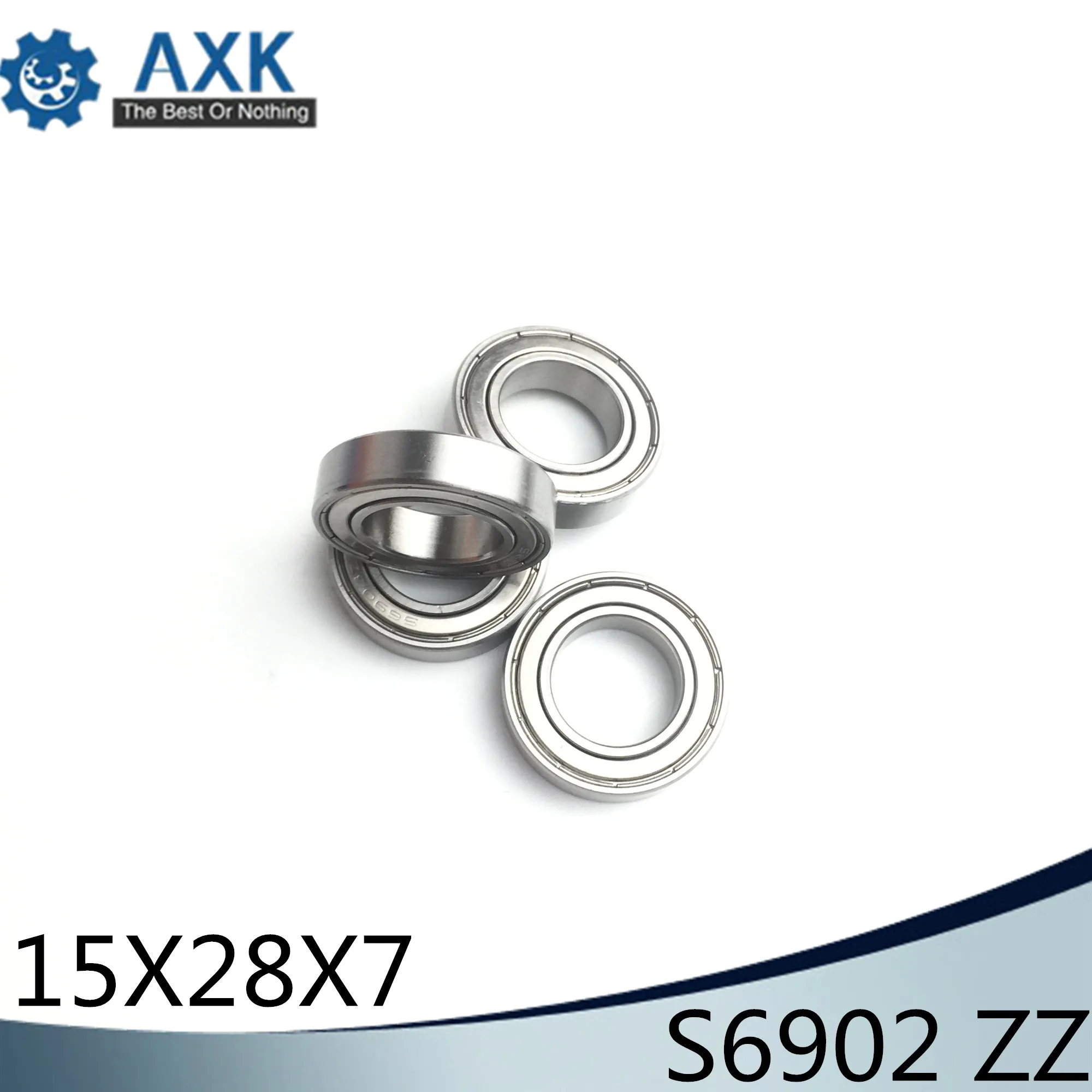 S6902ZZ подшипник 15*28*7 мм (10 шт.) ABEC 1 S6902 Z ZZ S 6902 440C шарикоподшипники из нержавеющей