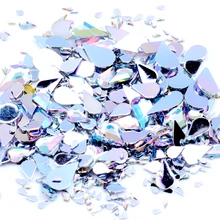 Акриловые стразы 6 размеров, Стразы для ногтей с плоской задней поверхностью, Стразы для ногтей 3D, инструменты для украшения ногтей