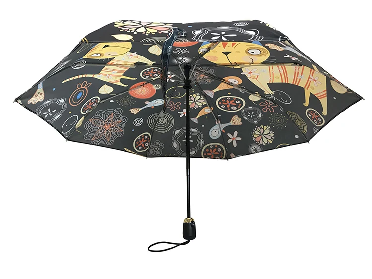 Детский автоматический зонтик милый мультфильм Аниме Зонтик для детей девочка милый Зонт студентка 3 складной зонтик дождь женский подарок