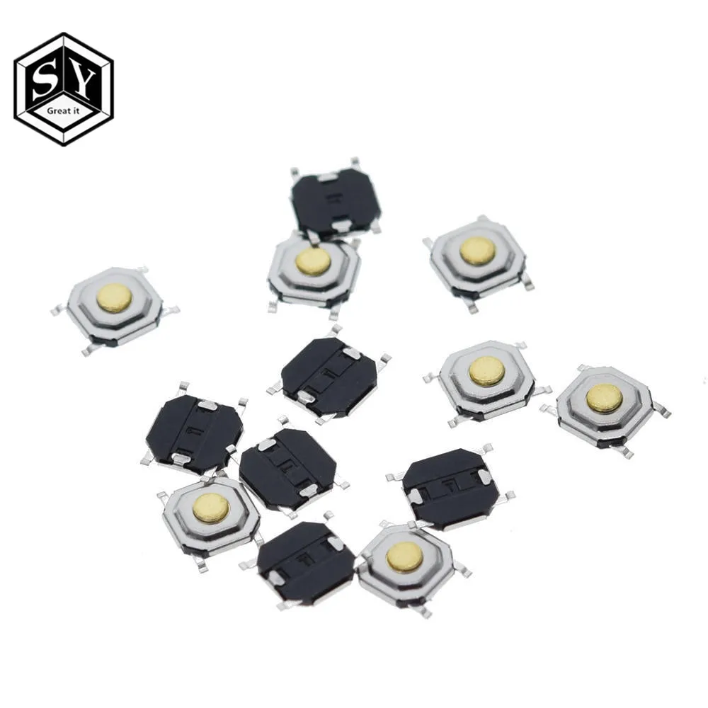

100PCS Great IT SMD 4*4*1.5MM 4X4X1.5MM Tactile Tact Push Button Micro Switch Momentary For diy