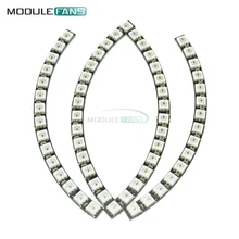 Кольцо настенные часы 60 X ультра яркий WS2812 5050 RGB светодиодный светильник Панель для Arduino со встроенными драйверами