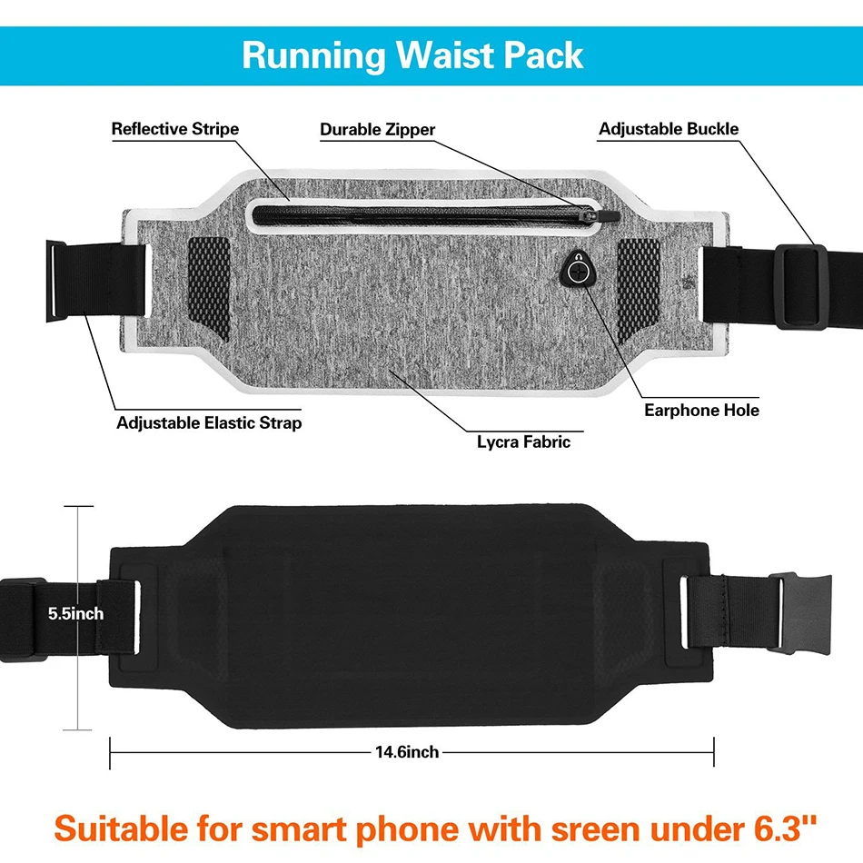Стоящий Сверхлегкий Бег сумка для мужчин женщин талии спортивная сумка телефонная упаковка ремень светоотражающие водонепроница