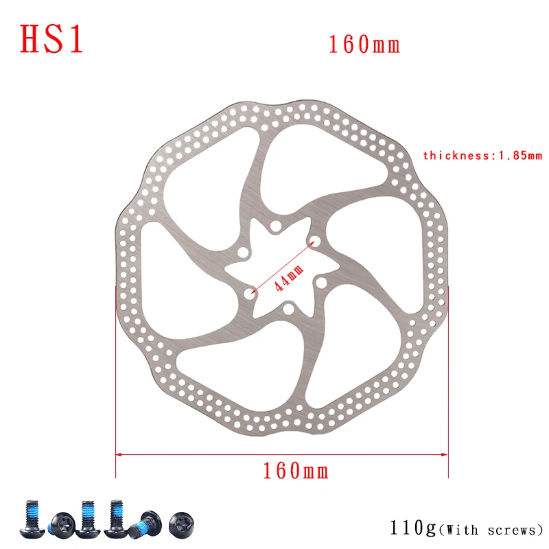 1 шт. 410 материал HS1 160 мм 180 мм 6 болтов MTB горный велосипед диск гидравлический горный велосипед дисковый тормозной ротор части