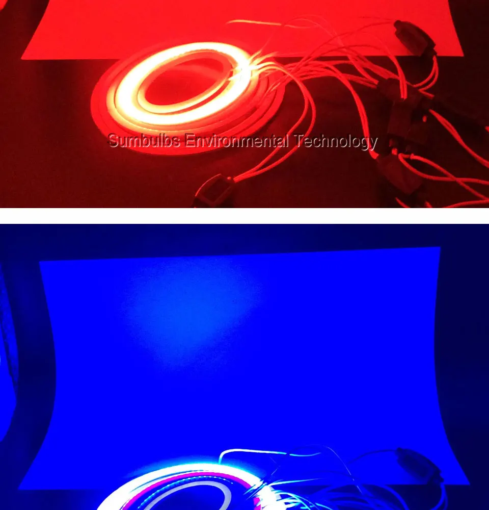 60mm 120mm Angel Eyes COB Lamp DRL LED Daytime Running Light with Driver 5W DC 12-14V for Motorcycle Car Headlight (10)