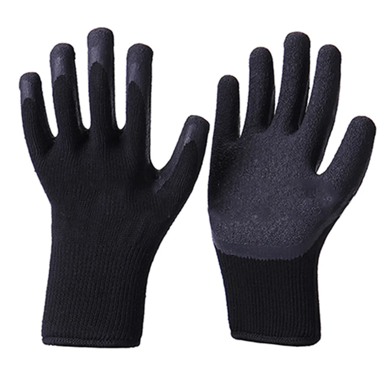 Горячая Распродажа, рабочие перчатки из полиэстера, черные рабочие защитные перчатки, защитные рабочие перчатки из искусственной кожи, механические черные перчатки