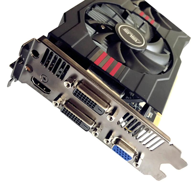 Б/у, оригинальная Видеокарта ASUS GTX 750TI 2G GDDR5 128 бит HD, Протестировано хорошо