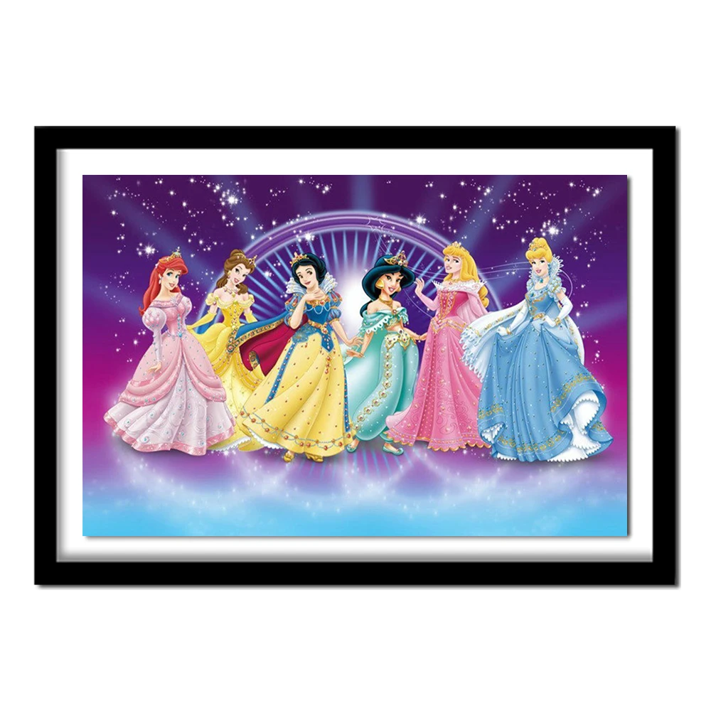 

cartoon diy 5d beauty princess diamond painting diamond embroidery Cinderella fairy cross stitch kits rhinestones picture