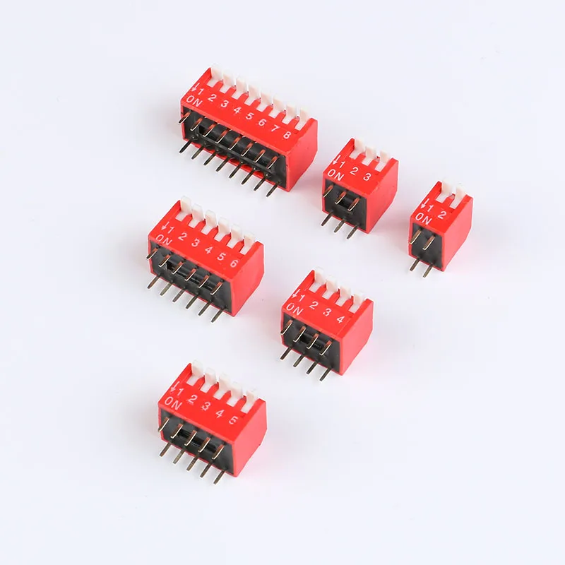 5 pc Slide Type Switch Module 2.54 mm 9-bit 9 position Way DIP RED Pitch UK