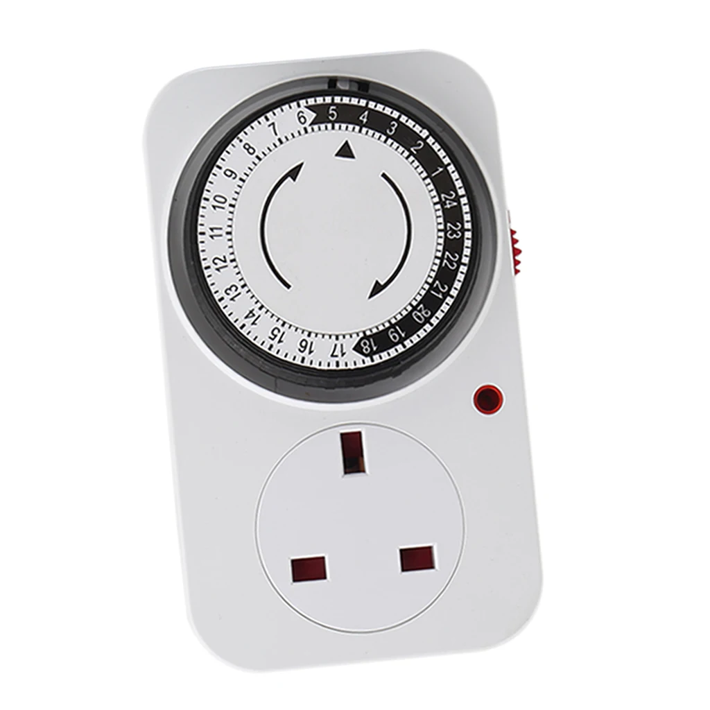 Multi Uses 24Hour Mechanical Wall Outlet Timer Home Appliace Interval Clock Socket Gardening Watering Scheduled Timing Timer