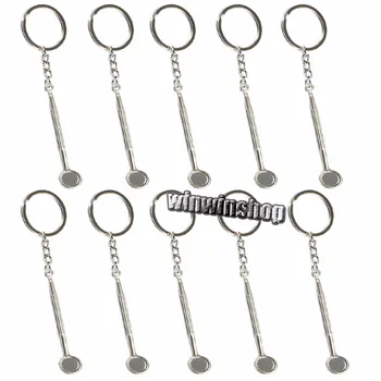 

10Pcs Dental Lab Molar Tool Keychain Dentist Hygienist Gold Plated
