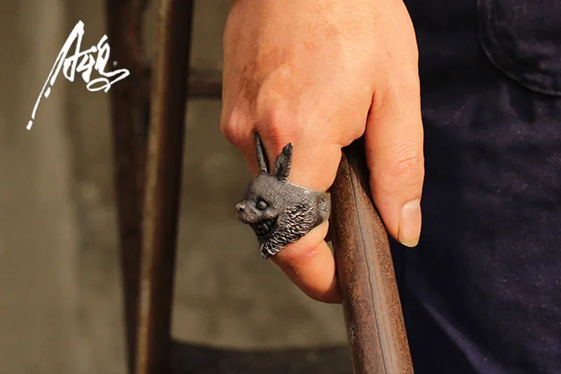 Уникальное кольцо с Тоторо Hayao Miyazaki Animal Tonari S925 Серебряное ювелирное изделие для