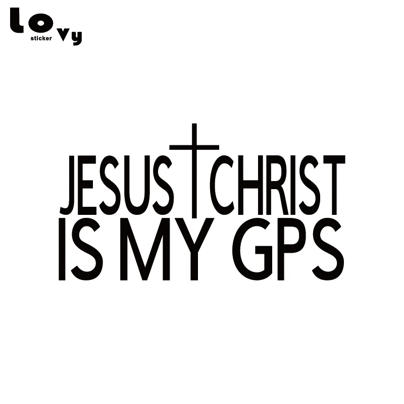 JESUS CHRIST IS MY gps виниловая забавная наклейка для автомобилей христианская вера автомобильные аксессуары CA1194