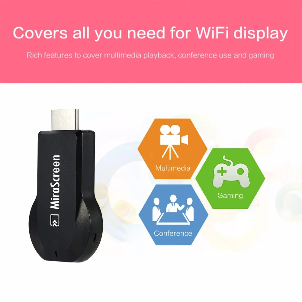 Wifi HDMI tv Stick Smart tv AV беспроводной адаптер Dongle видео приемник Displayer DLNA Airplay Miracast Airmirroring BHE5