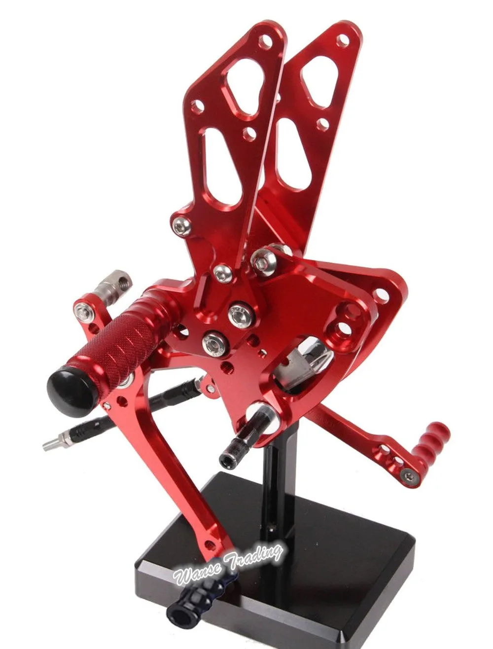 Adjustable Rear Set Rearsets Footrests Foot Rest Pegs Red For 2011 2012