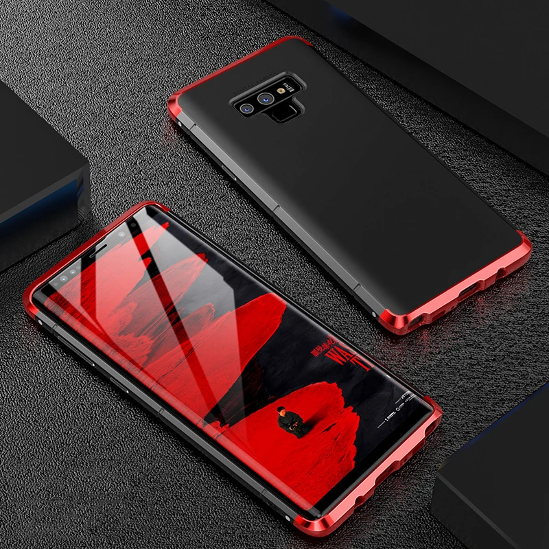 Роскошный чехол для Samsung Galaxy Note 9 360 полная защита 3 в 1 Алюминиевый металлический
