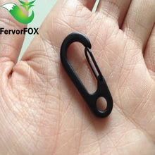 10 шт. пружинная Пряжка оснастка сплав Никелированное покрытие мини брелок карабин бутылка крюк Паракорд туристический аксессуары