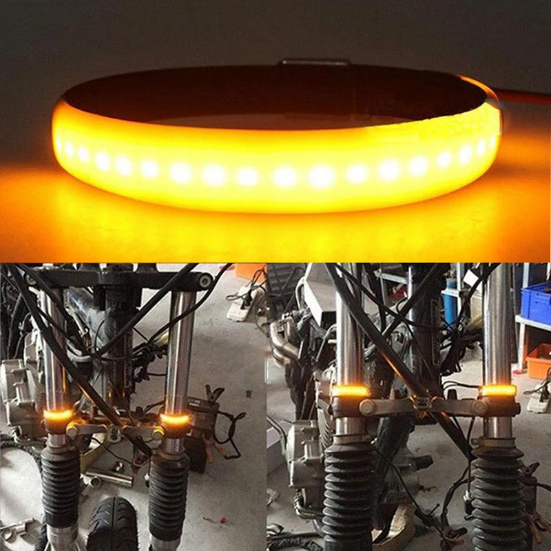 2 шт огни янтарные мотоциклетные лампы DC 12V 120 градусов обзор вокруг поворота