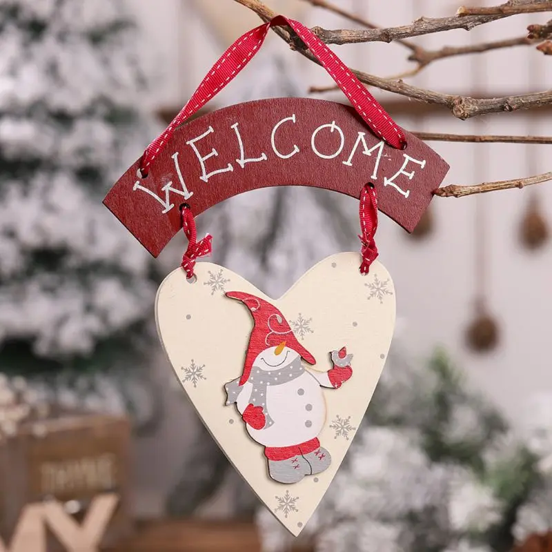 

Christmas Party Hanging Decor Snowman Pendant Holiday Ornament Xmas Tree Party Decoration Letter Welcome Ornaments