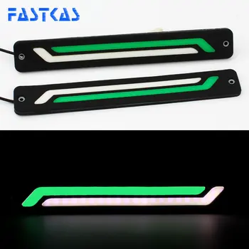 

Daytime Running Light 100% Waterproof LED DRL White Green Color Day Light Fog Light Turning Signal Flexible Car Running Light