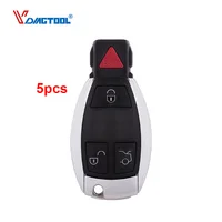 5PCS 3+1 Buttons Car Key Case Shell Keyless Remote Fob fit for Mercedes Benz E C R CL GL SLK Battery Clamp Holder Uncut Blade
