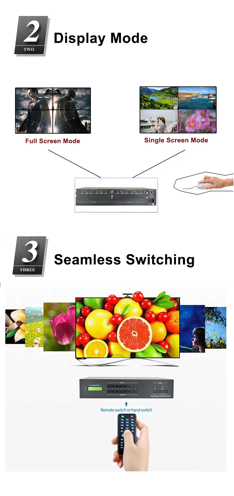 SZBITC HDMI VGA DVI Matrix 4x 4 8 x8 4x8 8x4 с бесшовным переключением смешанный слот карты матричный коммутатор 1080 P 3D пульт дистанционного управления