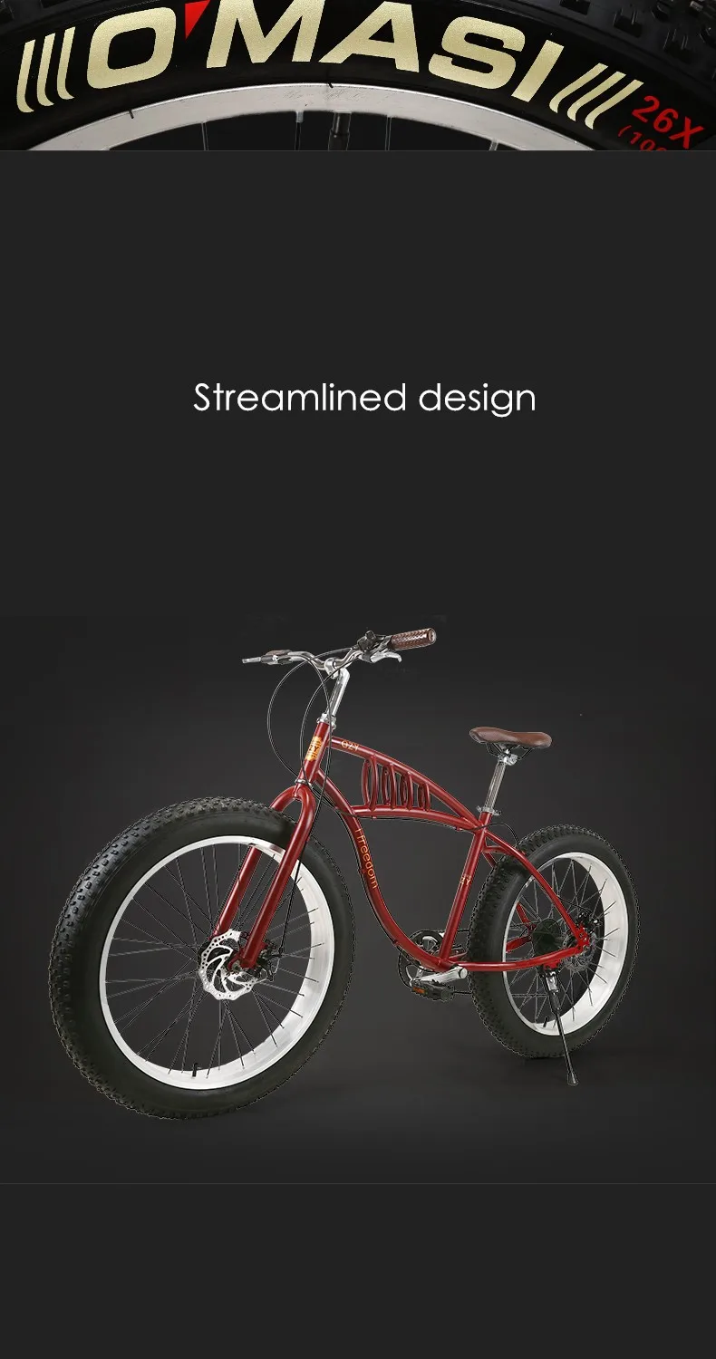 Clearance Original X-Front Brand Snowmobile 7,21Speed 26" 4 Fat Tire MTB Mountain Bike Off-road gear Beach bicicleta fat bicycle 8