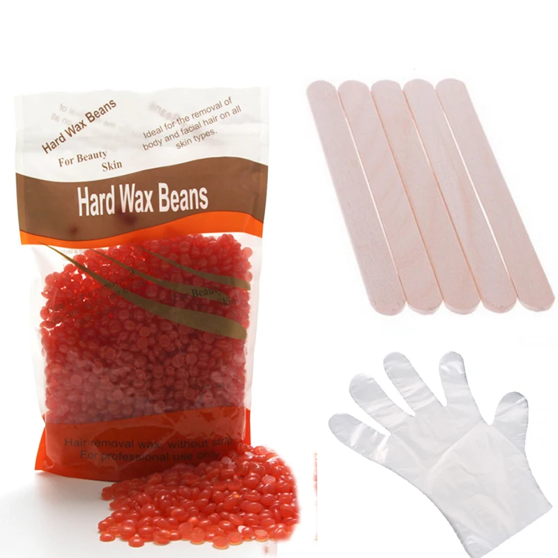 Beautome 300g Hard Wax Beans With Gloves And Spatulas Strawberry