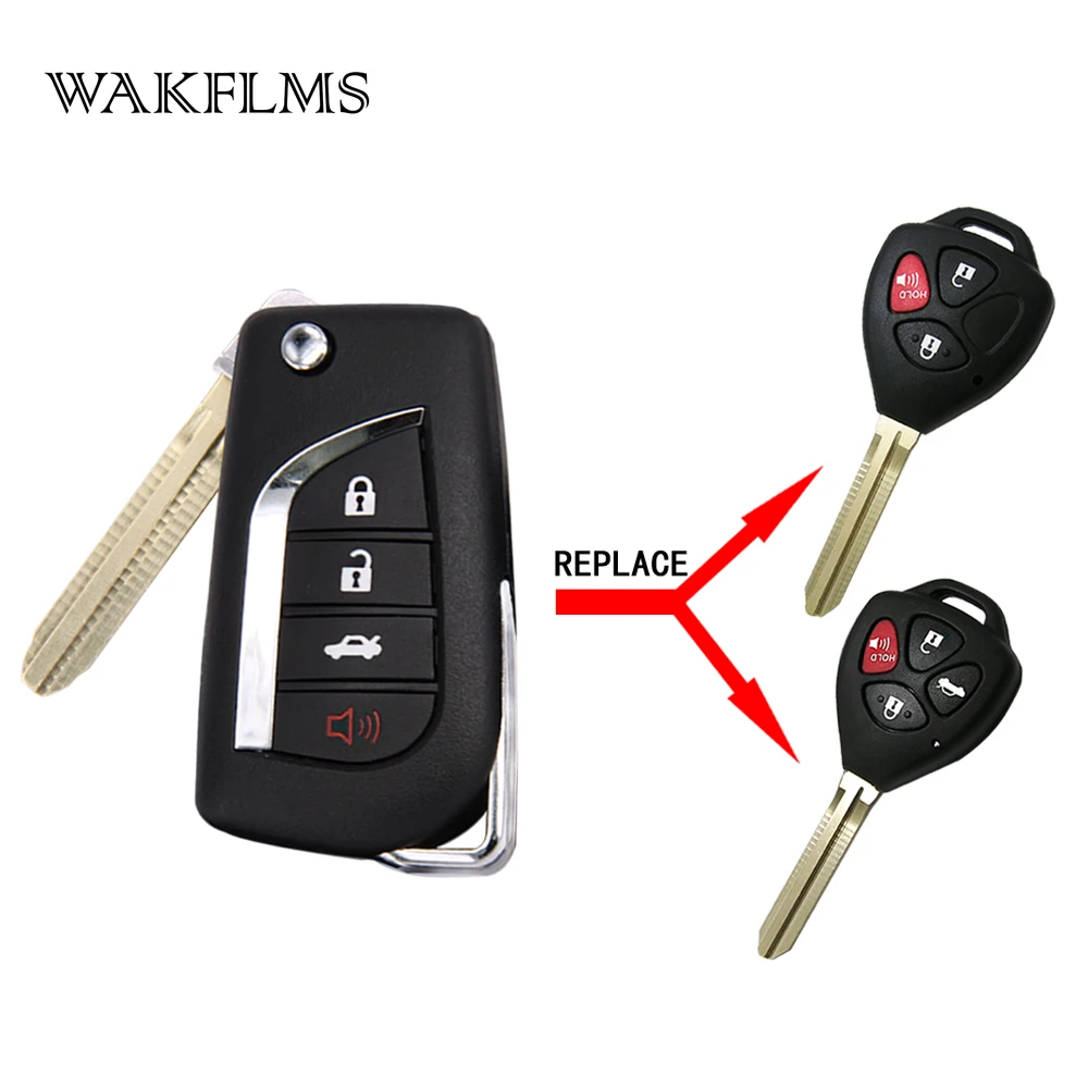 

3+1btn Flip Key For Toyota Camry/RAV4 314.4MHz with 4D-67 Chip / 4D-G Chip FCC ID : HYQ12BBY Replace