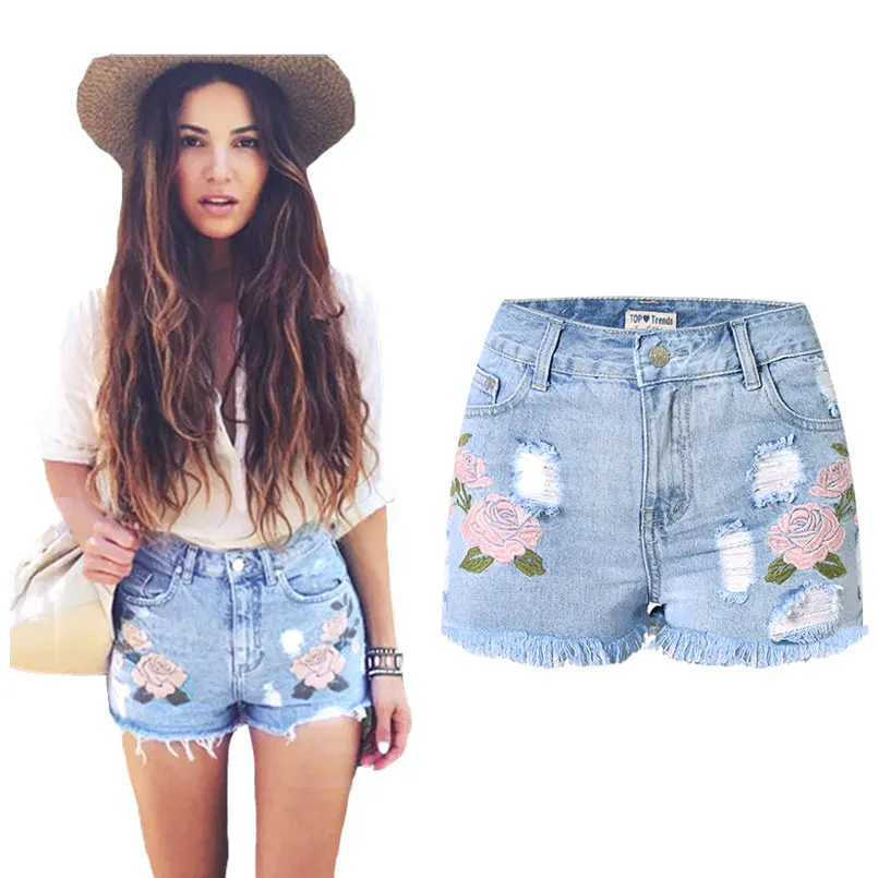 boho denim shorts