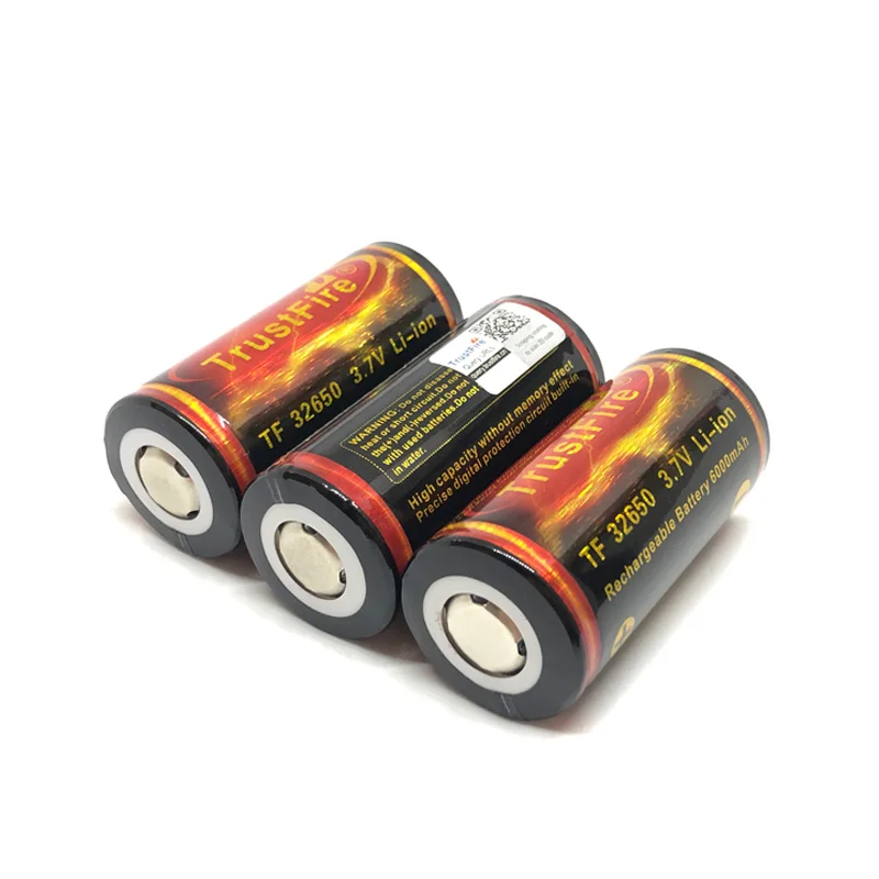 TrustFire 6000mah 3.7V 32650 Lithium-ion Battery Rechargeable Batteries With PCB Protected Board For LED Flashlights